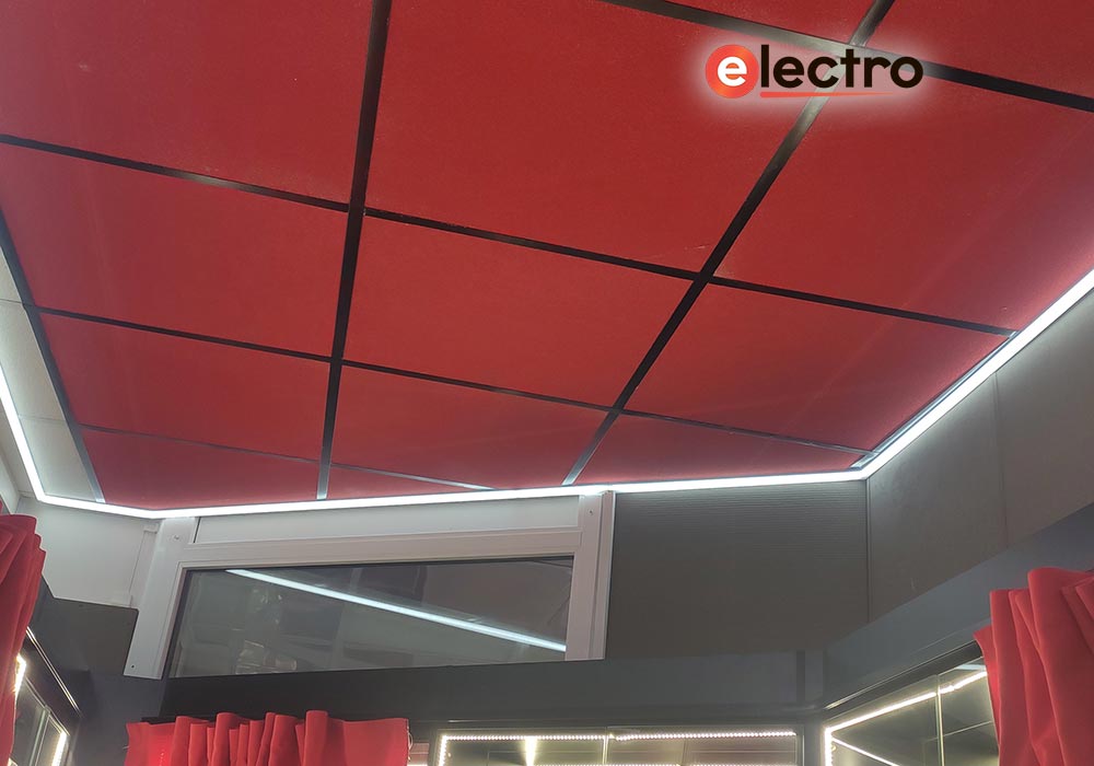 Монтаж светодиодной подсветки потолка