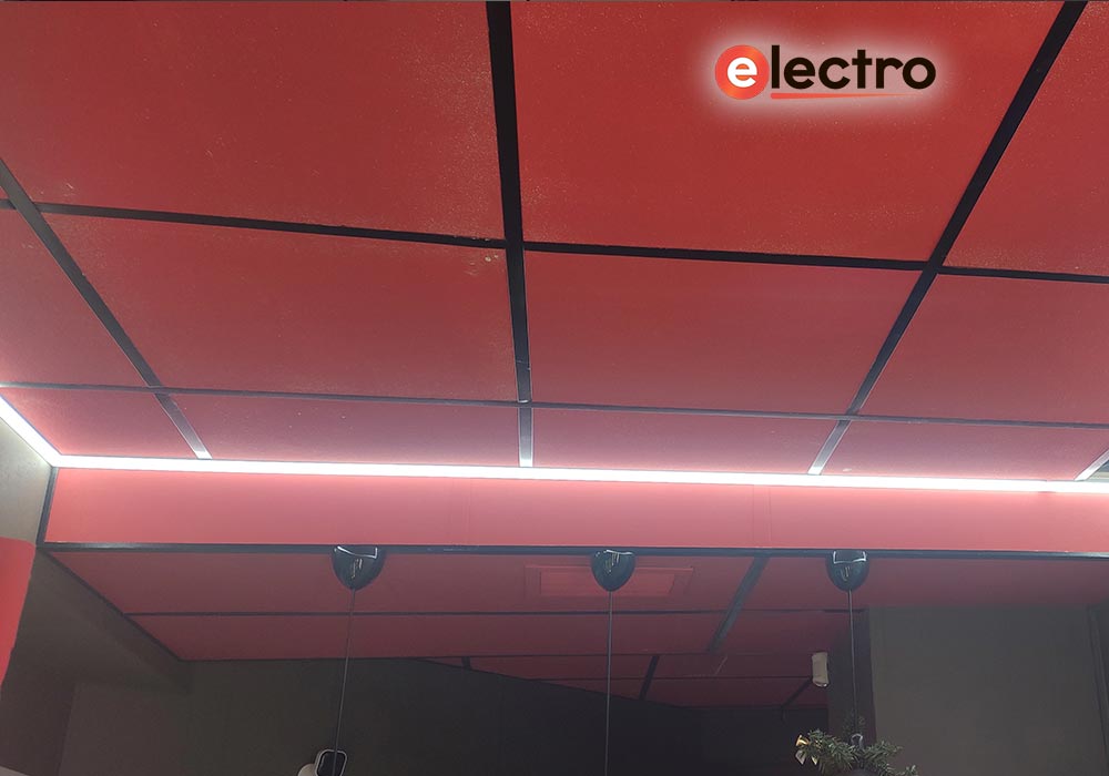 Монтаж светодиодной подсветки потолка